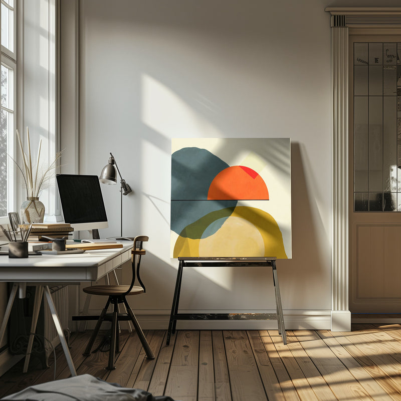 Mid Painted2 Kopie - Square Stretched Canvas, Poster or Fine Art Print I Heart Wall Art