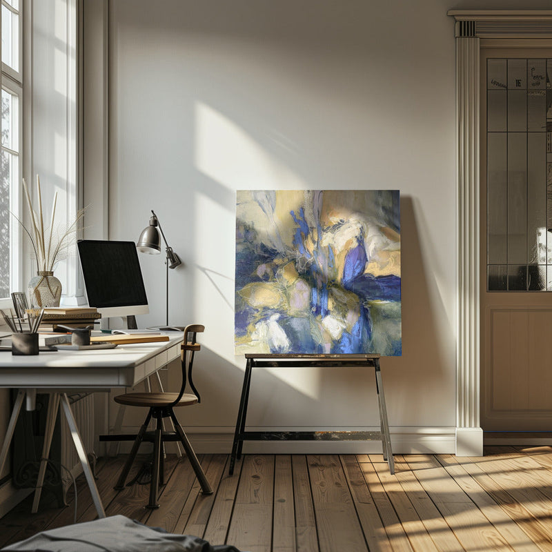 Irises - Square Stretched Canvas, Poster or Fine Art Print I Heart Wall Art