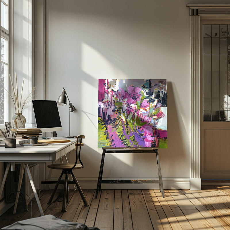 Df675a and To Everything There Is a Season Bloom I - Square Stretched Canvas, Poster or Fine Art Print I Heart Wall Art