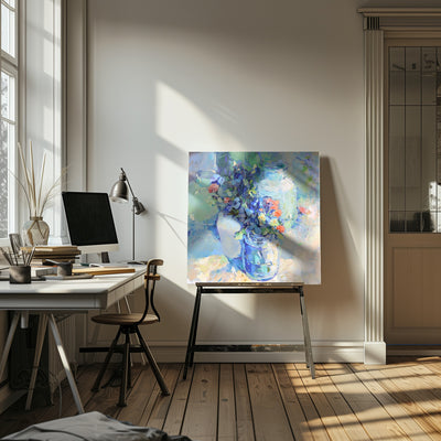 Wild Flowers - Square Stretched Canvas, Poster or Fine Art Print I Heart Wall Art