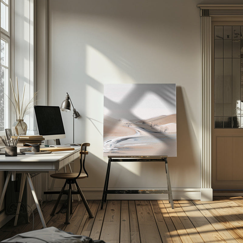 Farm View III - Square Stretched Canvas, Poster or Fine Art Print I Heart Wall Art