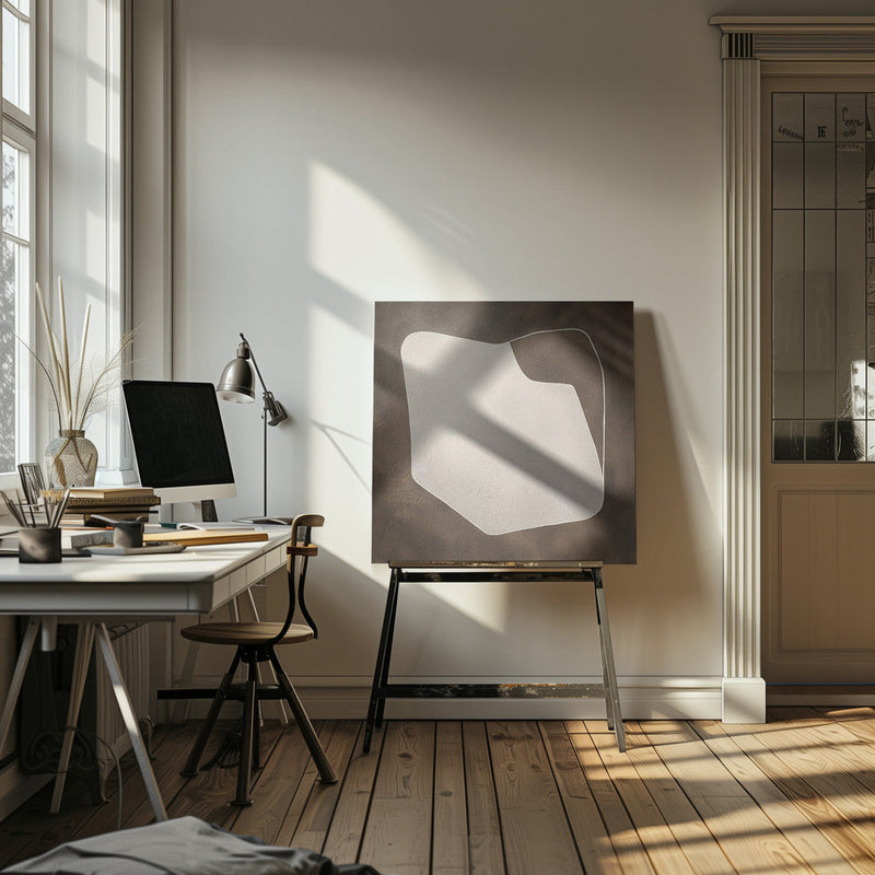 Line and shape I - Square Stretched Canvas, Poster or Fine Art Print I Heart Wall Art