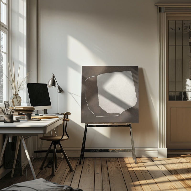 Line and shape II - Square Stretched Canvas, Poster or Fine Art Print I Heart Wall Art