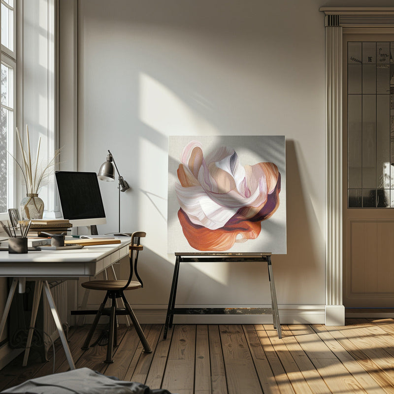 Flow Flower II - Square Stretched Canvas, Poster or Fine Art Print I Heart Wall Art