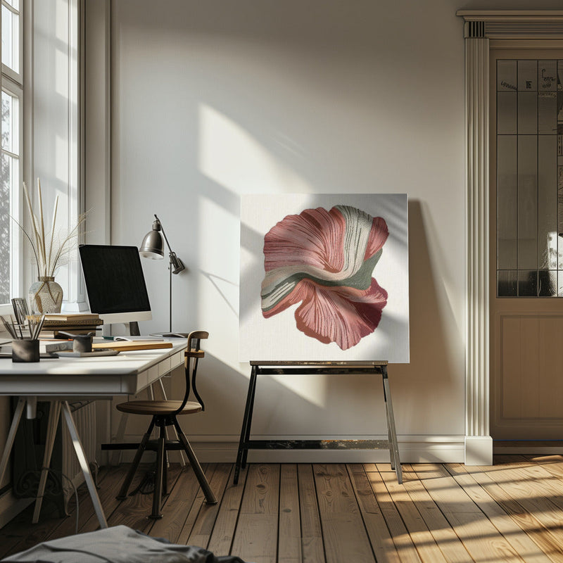 Floral Lines III - Square Stretched Canvas, Poster or Fine Art Print I Heart Wall Art