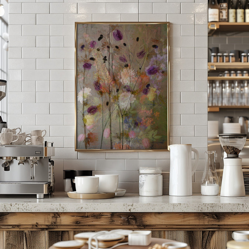 Painterly flowers - Stretched Canvas, Poster or Fine Art Print I Heart Wall Art