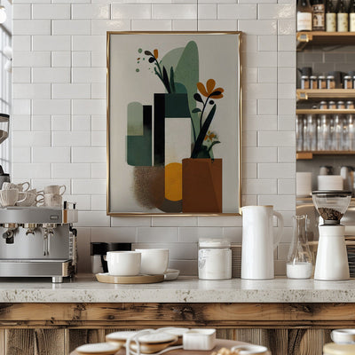 Geometric Vases - Stretched Canvas, Poster or Fine Art Print I Heart Wall Art