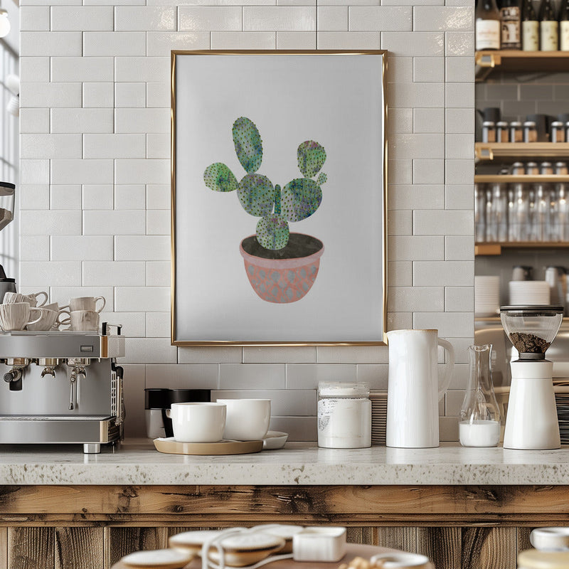 Boho scandi cactus 3 - Stretched Canvas, Poster or Fine Art Print I Heart Wall Art