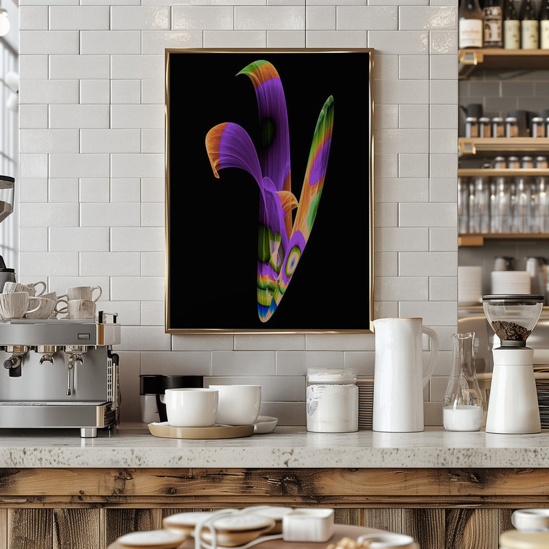 Digital Flower - Stretched Canvas, Poster or Fine Art Print I Heart Wall Art