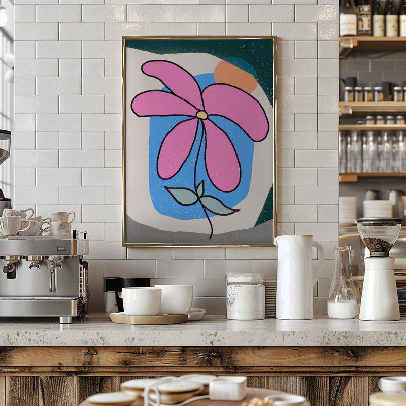 Pink Flower - Stretched Canvas, Poster or Fine Art Print I Heart Wall Art