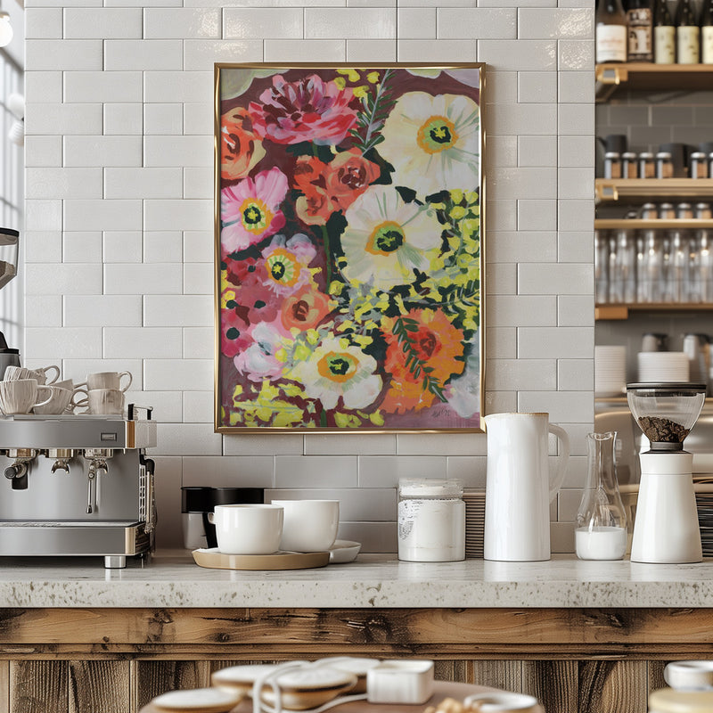 White Anemones - Stretched Canvas, Poster or Fine Art Print I Heart Wall Art