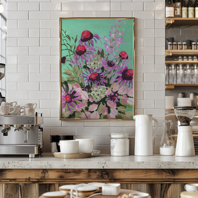 Echinacea Red And Pink - Stretched Canvas, Poster or Fine Art Print I Heart Wall Art