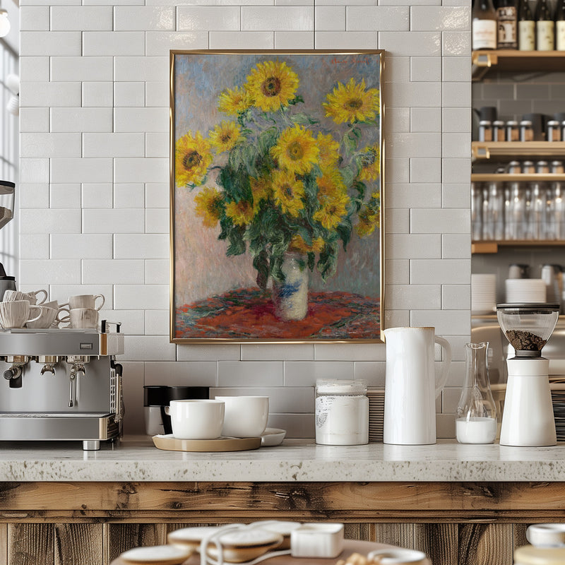 Bouquet Of Sunflowers - Stretched Canvas, Poster or Fine Art Print I Heart Wall Art