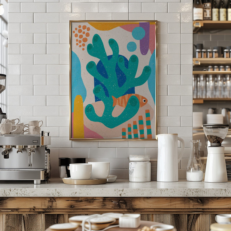 Underwater Scene - Stretched Canvas, Poster or Fine Art Print I Heart Wall Art