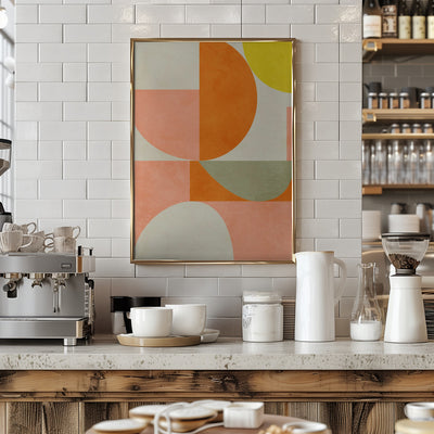 Summer Circles22 3 V - Stretched Canvas, Poster or Fine Art Print I Heart Wall Art