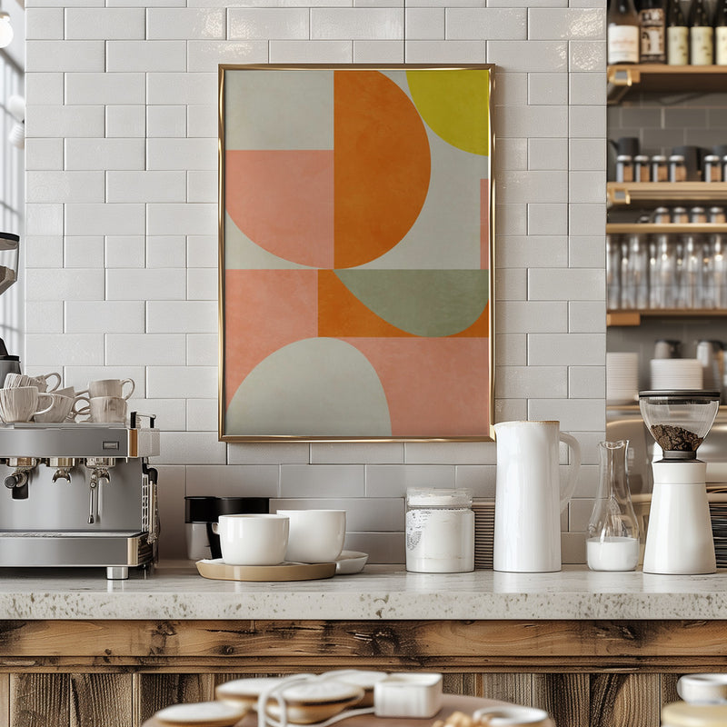 Summer Circles22 3 V - Stretched Canvas, Poster or Fine Art Print I Heart Wall Art