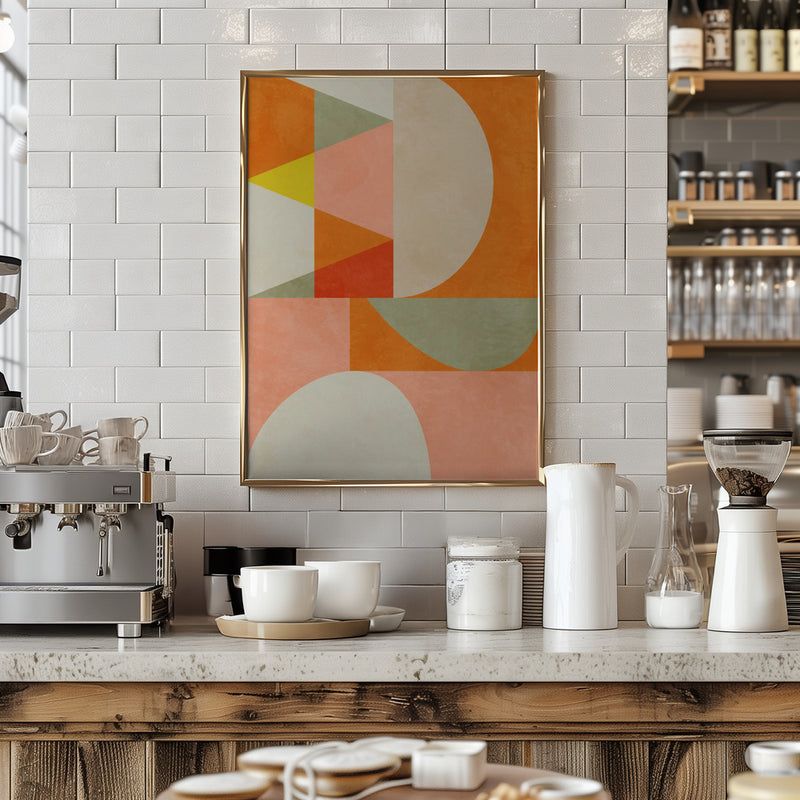 Summer Circles22 4 V - Stretched Canvas, Poster or Fine Art Print I Heart Wall Art