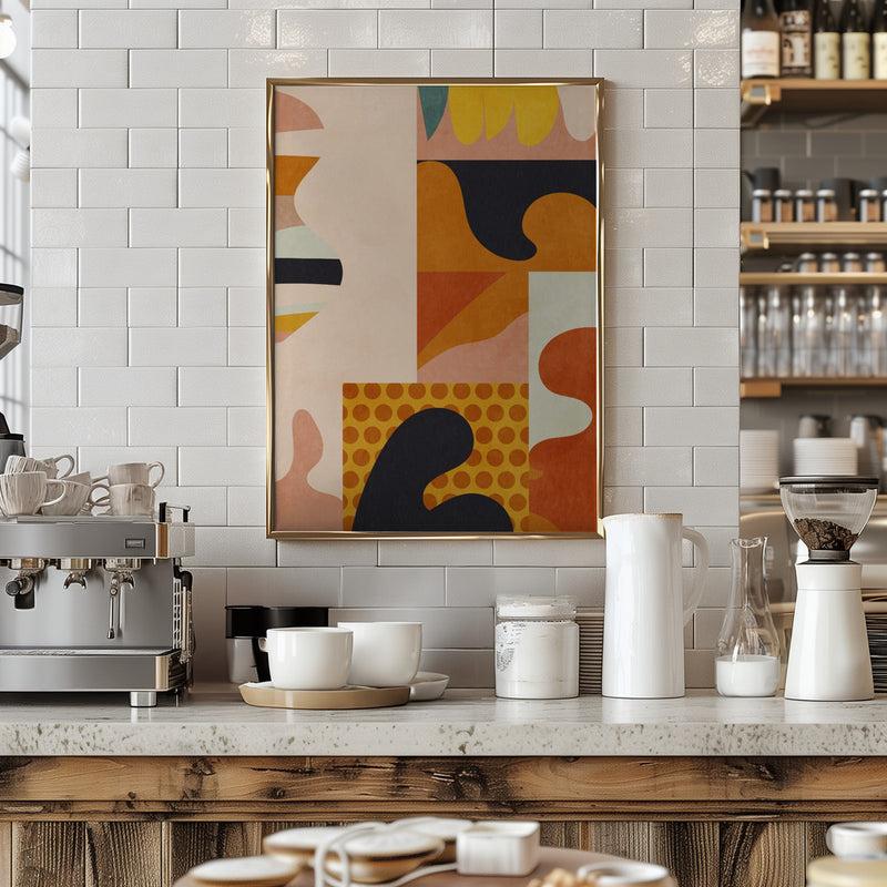 Playing Around Shapes 5 - Stretched Canvas, Poster or Fine Art Print I Heart Wall Art