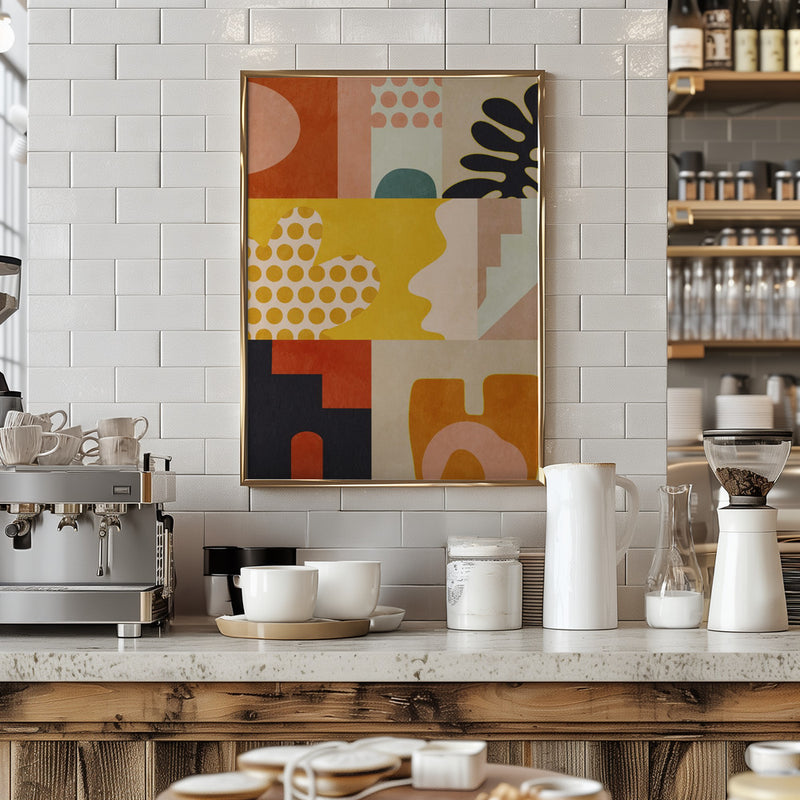 Playing Around Shapes 6 - Stretched Canvas, Poster or Fine Art Print I Heart Wall Art