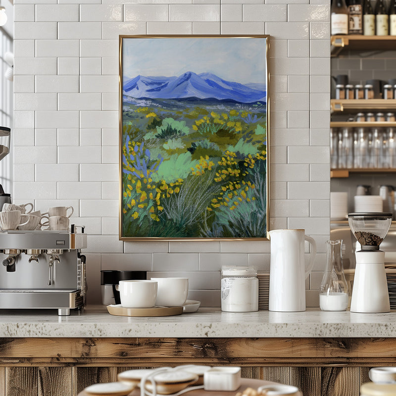 Blue Valley - Stretched Canvas, Poster or Fine Art Print I Heart Wall Art