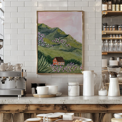 Mountain House - Stretched Canvas, Poster or Fine Art Print I Heart Wall Art