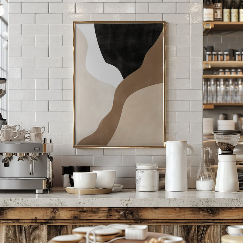 Abstract Beige and Brown Art - Stretched Canvas, Poster or Fine Art Print I Heart Wall Art