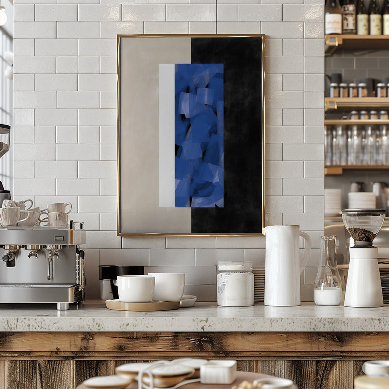 Blue Block Essence - Stretched Canvas, Poster or Fine Art Print I Heart Wall Art