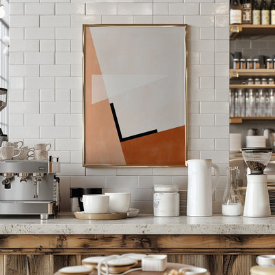 Abstract Geometric Art With Muted Tones - Stretched Canvas, Poster or Fine Art Print I Heart Wall Art