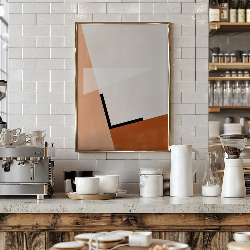 Abstract Geometric Art With Muted Tones - Stretched Canvas, Poster or Fine Art Print I Heart Wall Art