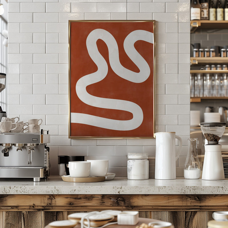 Crimson Pathways - Stretched Canvas, Poster or Fine Art Print I Heart Wall Art