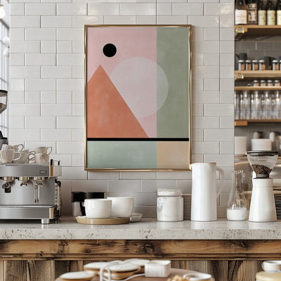 Geometric Shapes In Pastel Tones - Stretched Canvas, Poster or Fine Art Print I Heart Wall Art