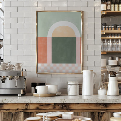 Geometric Composition With Pastel Colors - Stretched Canvas, Poster or Fine Art Print I Heart Wall Art