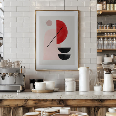 Geometric Shapes In A Minimalist Style - Stretched Canvas, Poster or Fine Art Print I Heart Wall Art