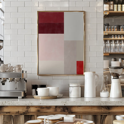 Crimson Hues Harmony - Stretched Canvas, Poster or Fine Art Print I Heart Wall Art