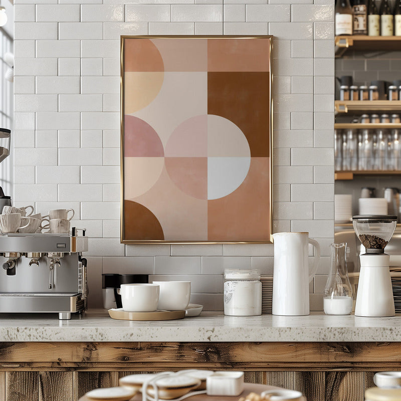 Overlapping Circles And Squares - Stretched Canvas, Poster or Fine Art Print I Heart Wall Art