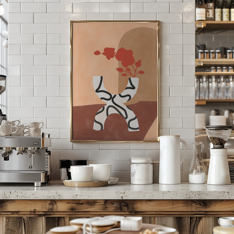 Curved Elegance - Stretched Canvas, Poster or Fine Art Print I Heart Wall Art