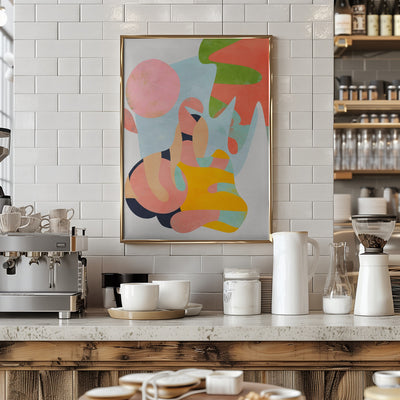 Pastel cut out - Stretched Canvas, Poster or Fine Art Print I Heart Wall Art