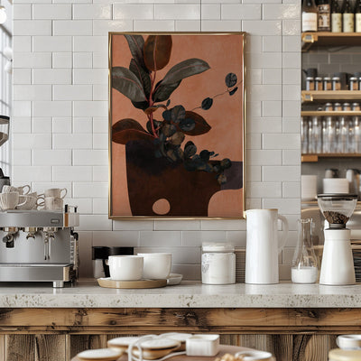 Leaves More 6 Red - Stretched Canvas, Poster or Fine Art Print I Heart Wall Art