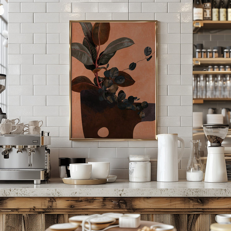 Leaves More 6 Red - Stretched Canvas, Poster or Fine Art Print I Heart Wall Art