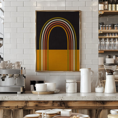 Geo Shapes Fall 21 Rainbow Arc - Stretched Canvas, Poster or Fine Art Print I Heart Wall Art