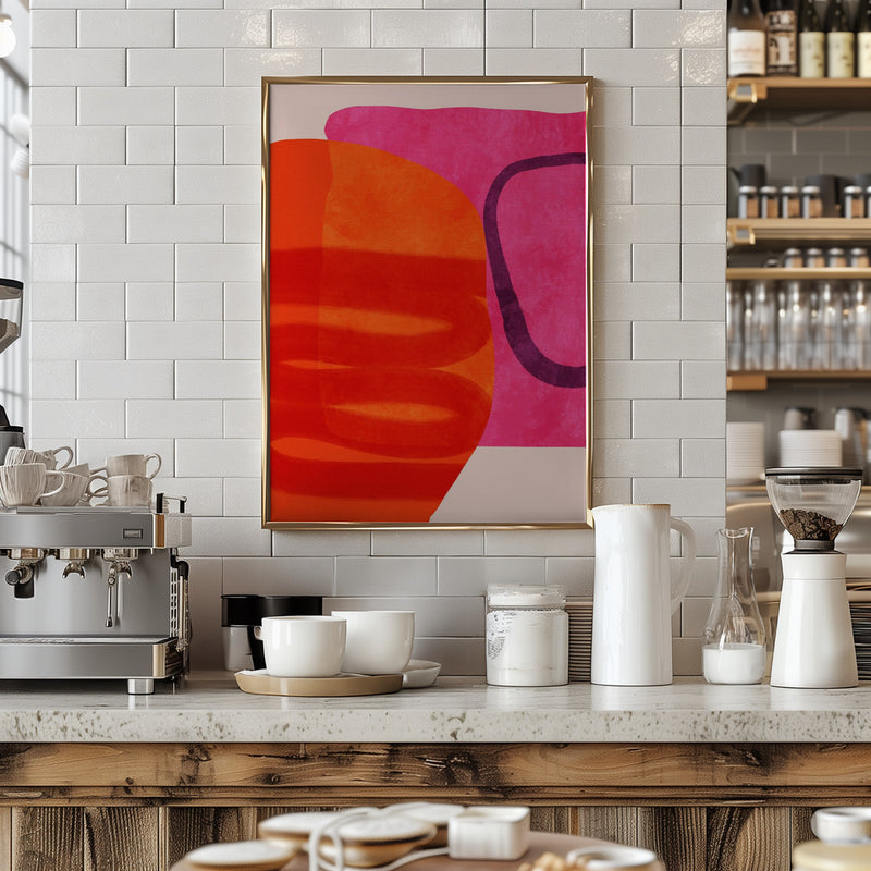 Painted Lines 4 Kopie - Stretched Canvas, Poster or Fine Art Print I Heart Wall Art