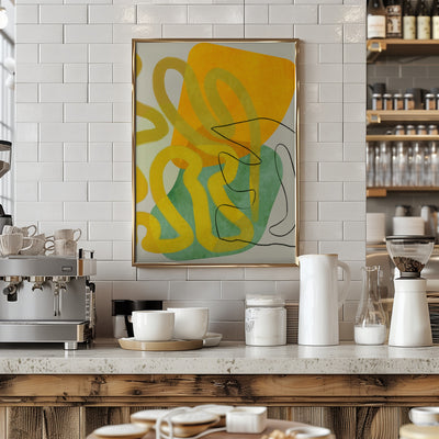 Painted Lines 8 Kopie - Stretched Canvas, Poster or Fine Art Print I Heart Wall Art