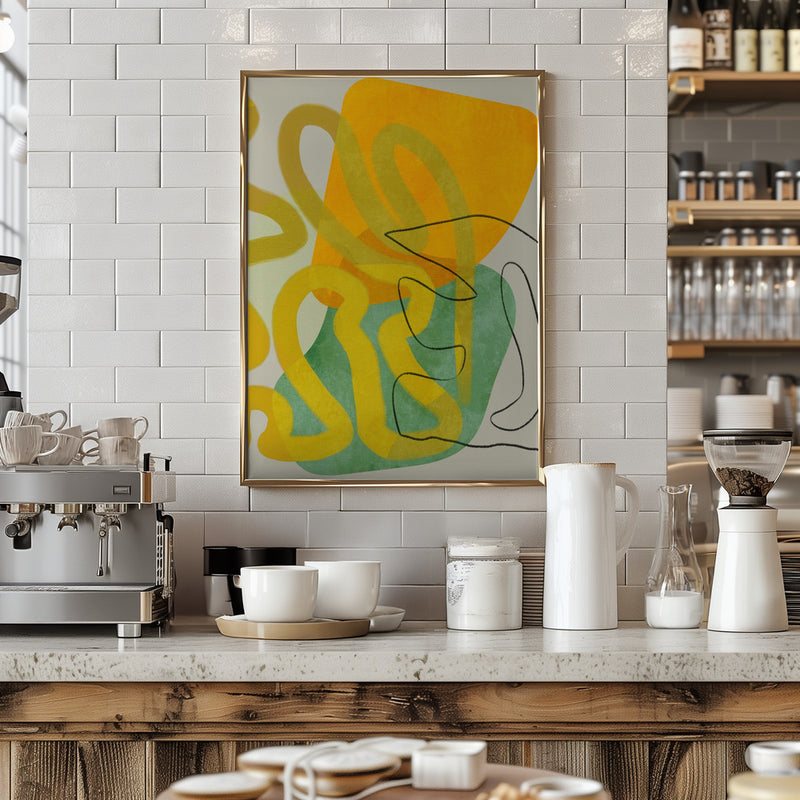 Painted Lines 8 Kopie - Stretched Canvas, Poster or Fine Art Print I Heart Wall Art