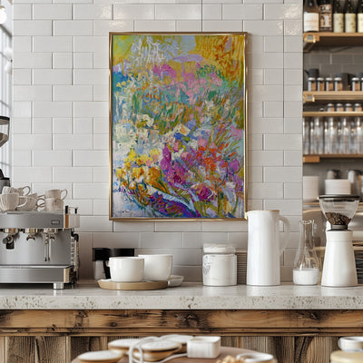 Vibrant Garden Dream - Stretched Canvas, Poster or Fine Art Print I Heart Wall Art