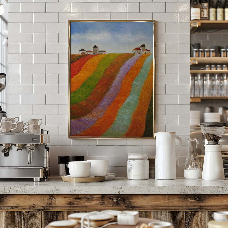 Stripy Valley - Stretched Canvas, Poster or Fine Art Print I Heart Wall Art