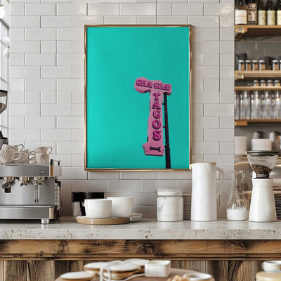 Cha-Cha's Tacos Sign - Stretched Canvas, Poster or Fine Art Print I Heart Wall Art