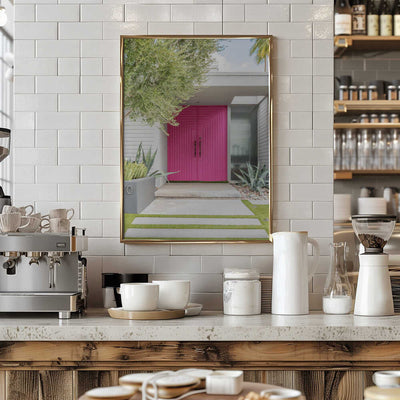 Magenta Pink Doors - Stretched Canvas, Poster or Fine Art Print I Heart Wall Art