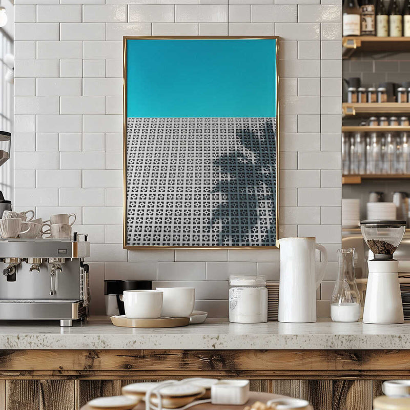 Parker Palm Shadow in Palm Springs - Stretched Canvas, Poster or Fine Art Print I Heart Wall Art