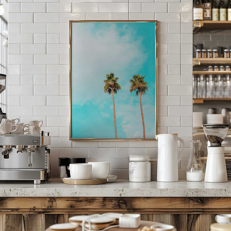Twin Palms - Stretched Canvas, Poster or Fine Art Print I Heart Wall Art