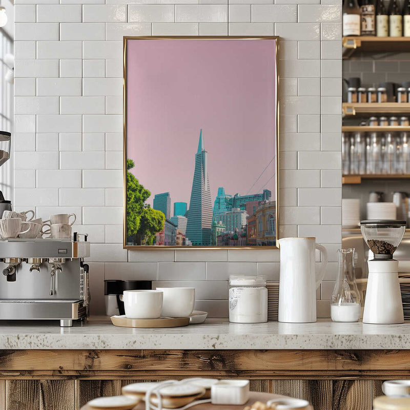 Pyramid in the City - Stretched Canvas, Poster or Fine Art Print I Heart Wall Art